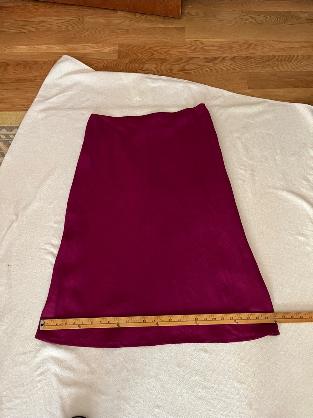 Brooks Brothers Deep Magenta A-Line Midi Skirt - Picture 4 of 9